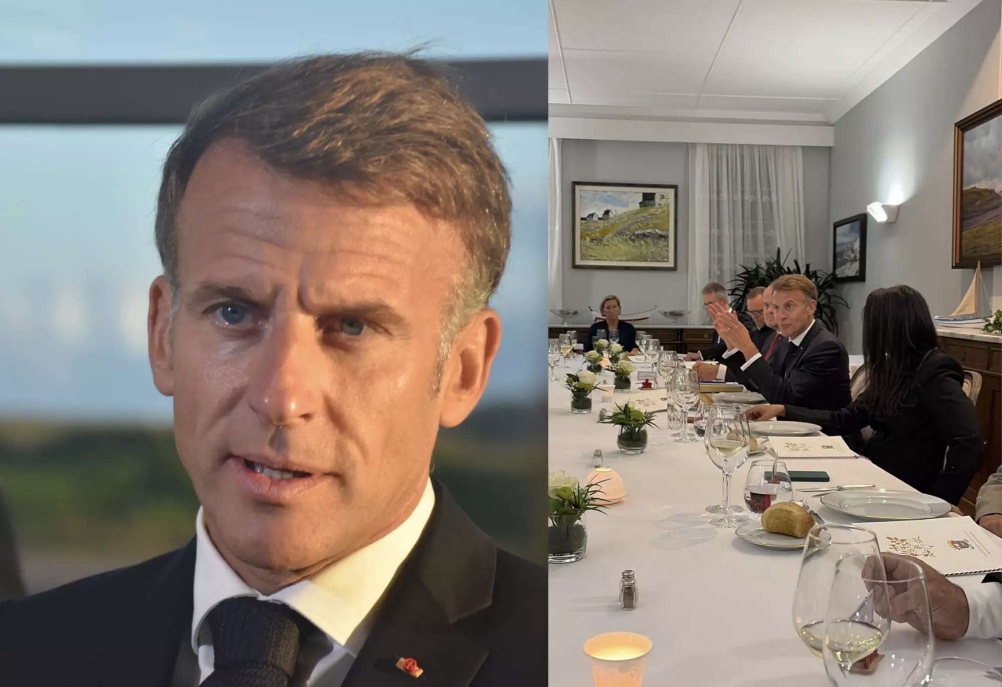 Emmanuel Macron arrivé Saint-Pierre et Miquelon « Saint-Pierre-et-Miquelon au cœur d’une stratégie nord-atlantique, ici au cœur des enjeux du globe »