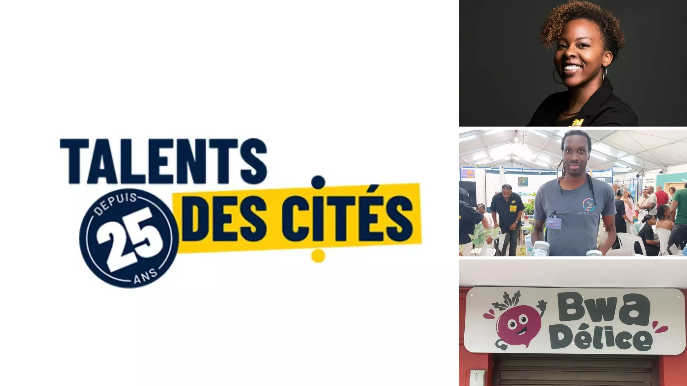 25ème concours Talents des Cités Bpifrance&nbsp;:  trois entrepreneurs issus de quartiers prioritaires de la Guyane, de la Guadeloupe et de La Réunion distingués