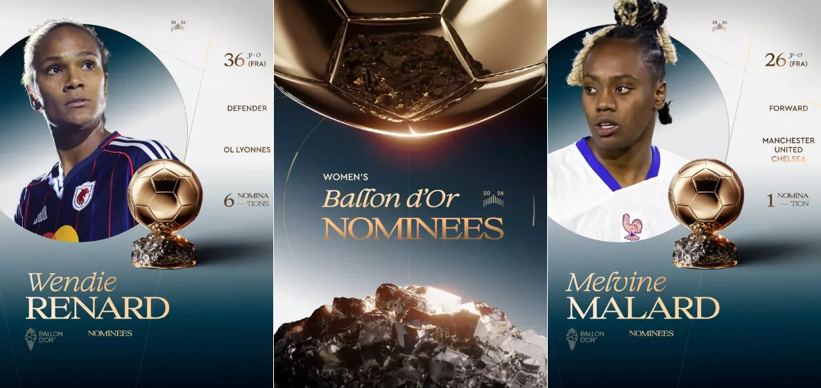 Foot : la Réunionnaise Melvine Malard et la Martiniquaise Wendie Renard parmi les nominées du Ballon d'or féminin