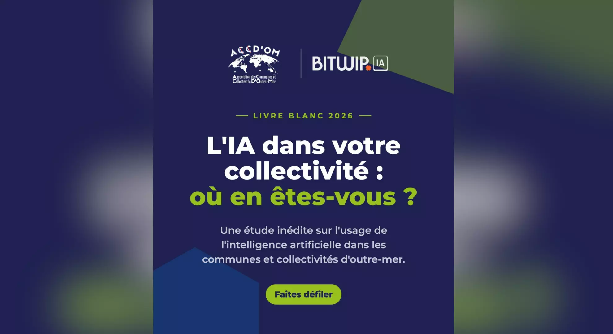 Les collectivités ultramarines invitées à témoigner sur leurs usages de l’intelligence artificielle dans une étude de l’ACCD’OM et Bitwip Conseil