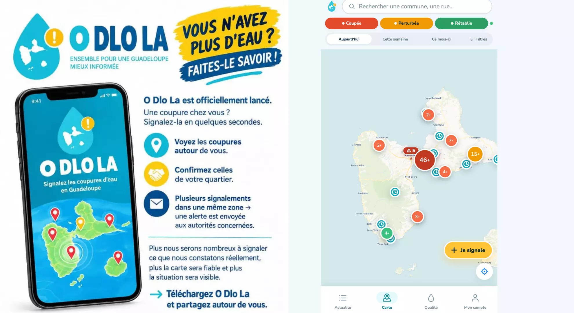 Crise de l’eau en Guadeloupe : des citoyens lancent la plateforme « O Dlo La »