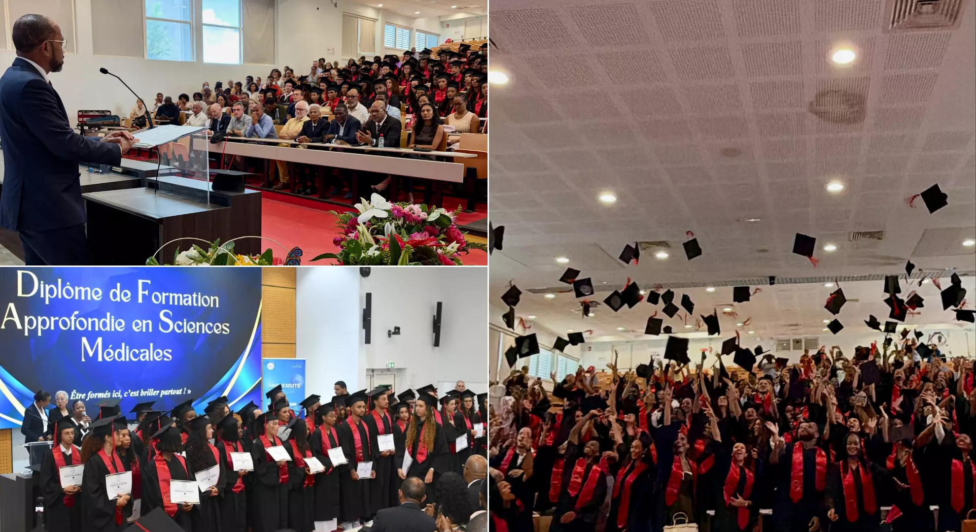 Guadeloupe : Première cérémonie de remise de diplômes de deuxième cycle pour une trentaine d'étudiants en médecine à l'Université des Antilles