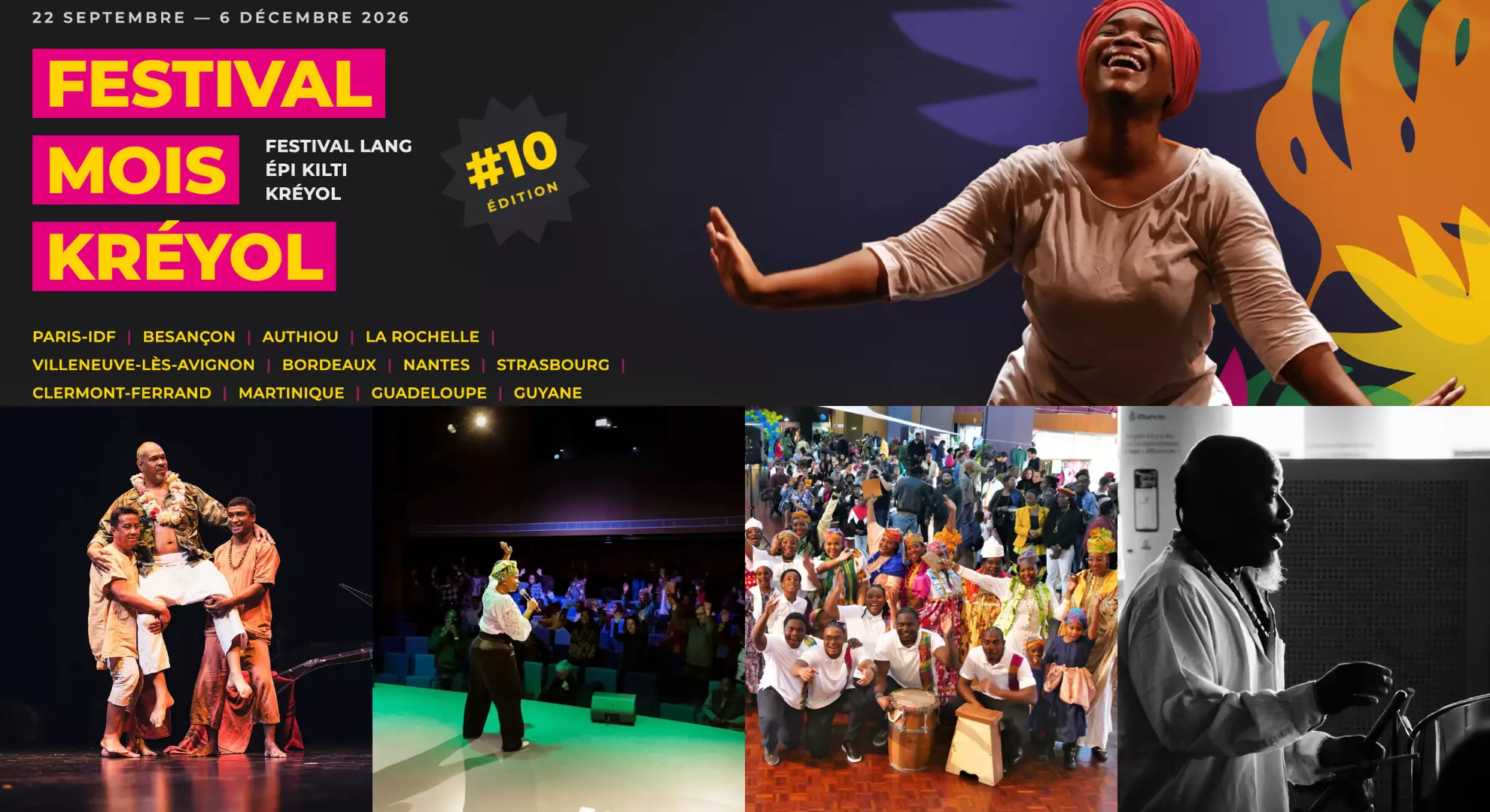 Le Festival du Mois Kréyol fête ses dix ans avec cette volonté de continuer d’ouvrir des espaces où les voix créoles s’affirment, rayonnent et résonnent à travers le monde