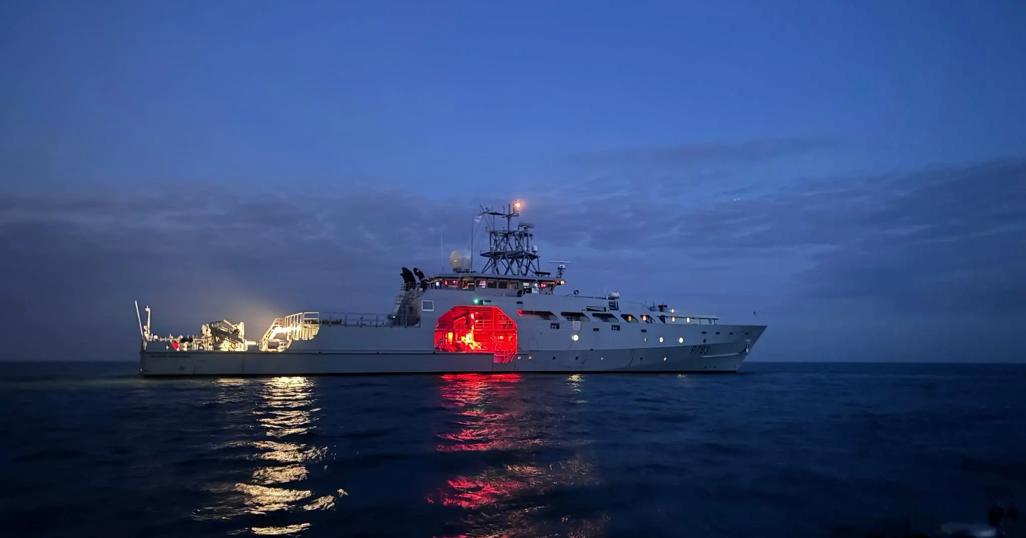 Le patrouilleur Outre-mer Philippe Bernardino, futur bâtiment de Papeete, effectue sa première sortie en mer