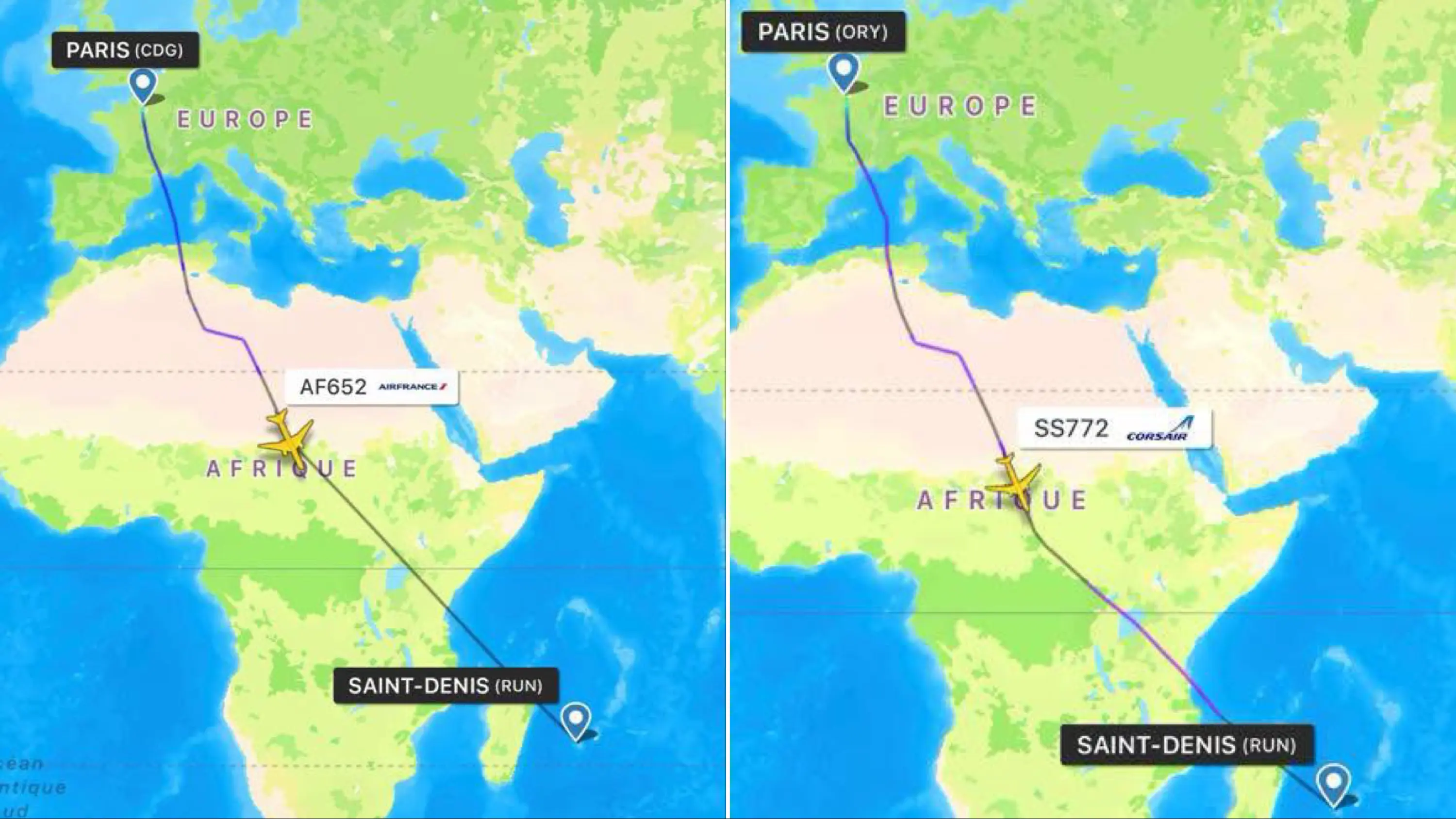 Aérien : Pour rejoindre l’océan Indien, Air France et Corsair ont évité le survol de la Mer Rouge