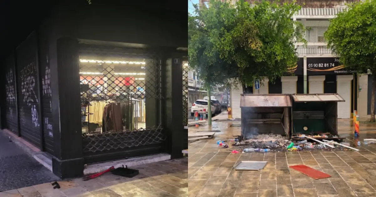 Nuit tendue en Guadeloupe : barrages en feu, heurts avec les forces de l’ordre et commerces visés