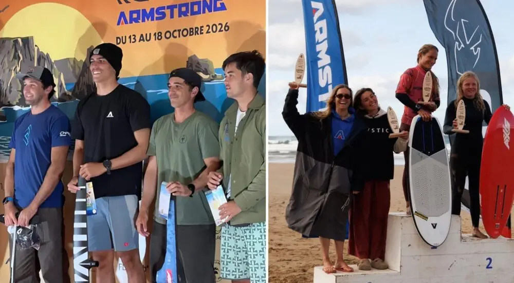 Foil : Les Polynésiens Axel Pham et Naumi Eychenne champions de France de downwind à Crozon