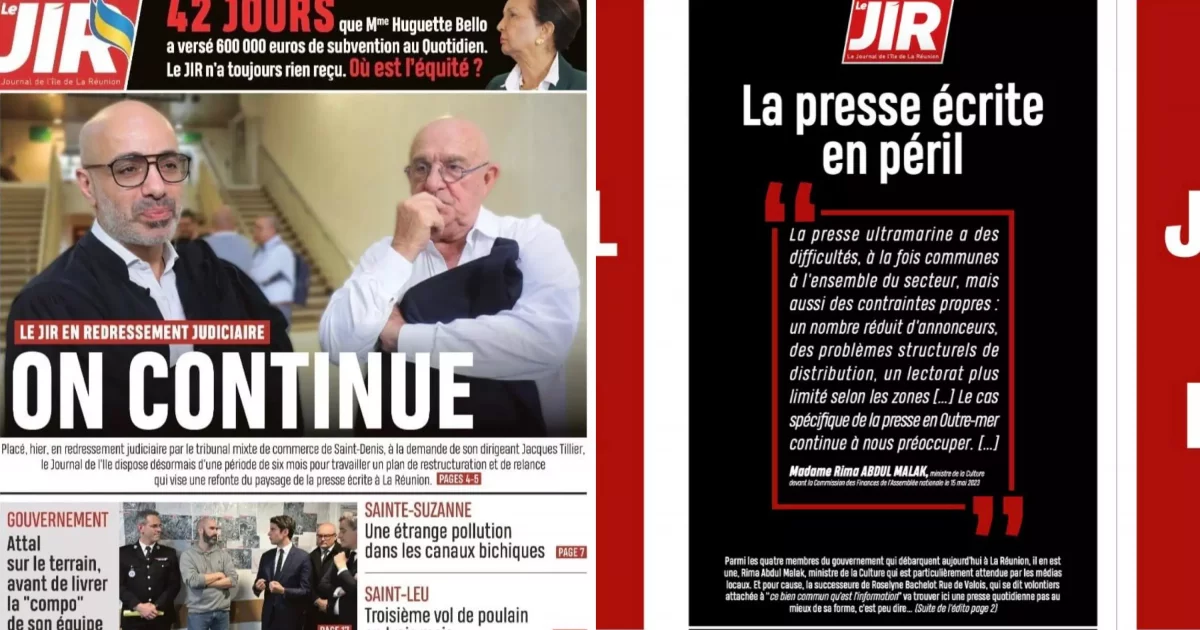 Médias Outre-mer : Le Journal de l'île de La Réunion placé en ...