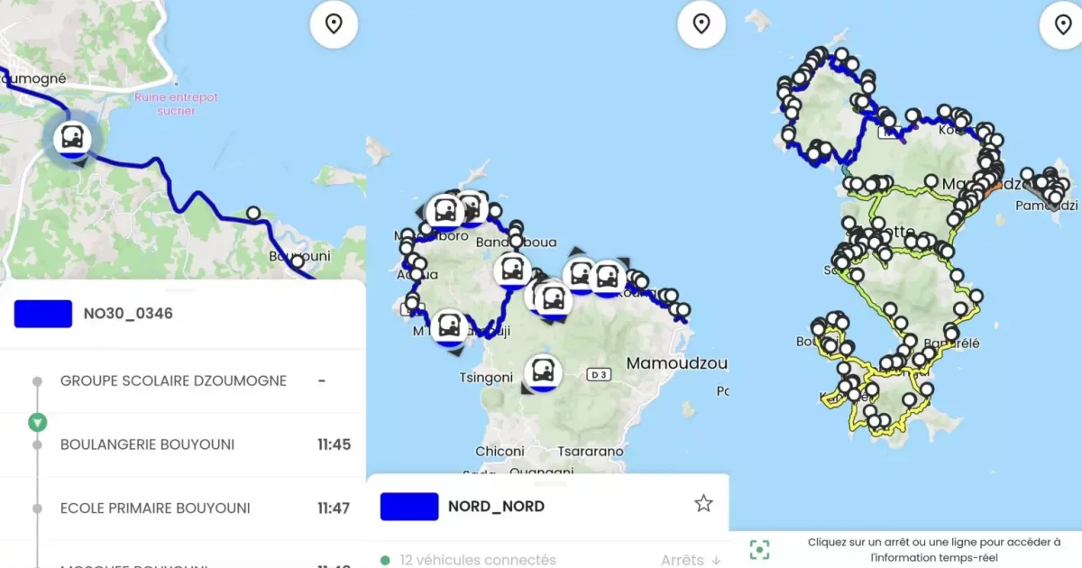 Transports à Mayotte : Une application gratuite pour géolocaliser son ...