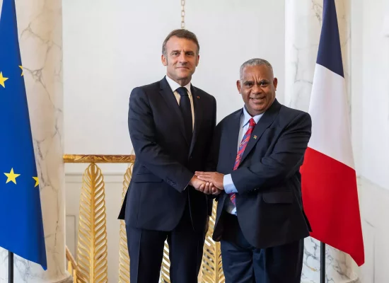 Vanuatu: Emmanuel Macron a indiqué "vouloir faire avancer plus rapidement" sur les projets de coopération entre les deux pays
