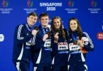 Mondiaux de natation : Maxime Grousset et ses coéquipiers médaillés de bronze dans le relais 4x100 m nage libre mixte
