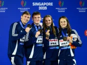 Mondiaux de natation : Maxime Grousset et ses coéquipiers médaillés de bronze dans le relais 4x100 m nage libre mixte