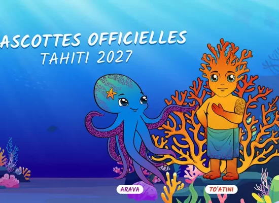 Polynésie : Arava la pieuvre et Toatini le corail : les mascottes des Jeux 2027 dévoilées