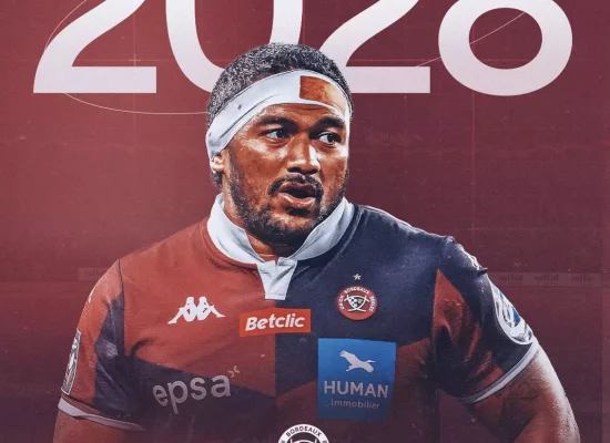 Top 14: Le futunien Sipili Falatea prolonge jusqu'en 2028 avec Bordeaux-Bègles