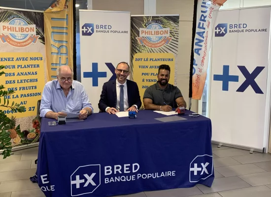La Réunion : La BRED Banque populaire signe une convention avec le Groupe Boyer et la coopérative Anafruit pour soutenir la production du territoire