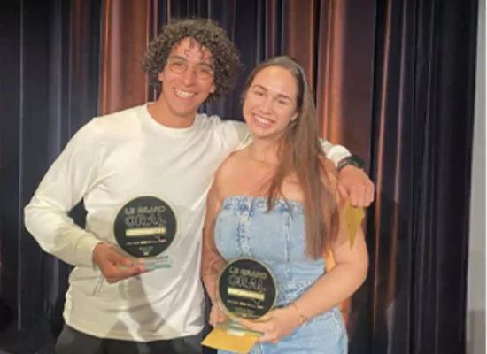 Maëva Boyer et Reda Saïb, deux jeunes Réunionnais récompensés au Grand Oral des Dermatos à Paris