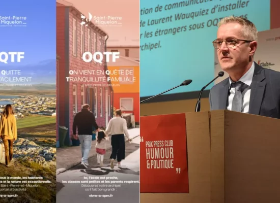 Saint-Pierre-et-Miquelon récompensé au Press Club de France pour le Prix de la répartie pour sa campagne humoristique autour du jeu de mots sur OQTF