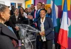 La ville de Saint-Ouen sur Seine inaugure l'espace Christiane Taubira, dédiée à la jeunesse, en sa présence