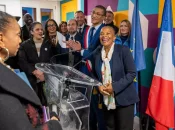 La ville de Saint-Ouen sur Seine inaugure l'espace Christiane Taubira, dédiée à la jeunesse, en sa présence