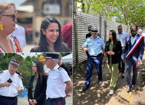Naïma Moutchou en Guyane : La ministre des Outre-mer à Saint-Laurent du Maroni pour une visite centrée sur l’éducation, le logement et la sécurité à la frontiere