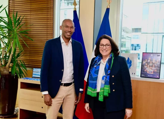 Kenny Jean-Marie, préfigurateur de la future Ligue guadeloupéenne de Football, a fait un point d’étape avec la ministre des Sports Marina Ferrari