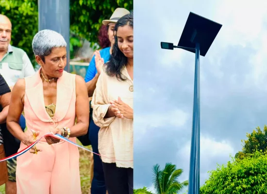 Transition énergétique à La Réunion : La ville de Saint-Denis inaugure de&nbsp;nouveaux lampadaires photovoltaïques