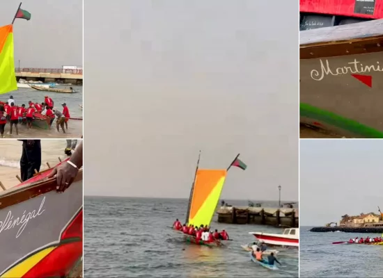 Pour la première fois, une yole martiniquaise navigue dans les eaux de Gorée au Sénégal